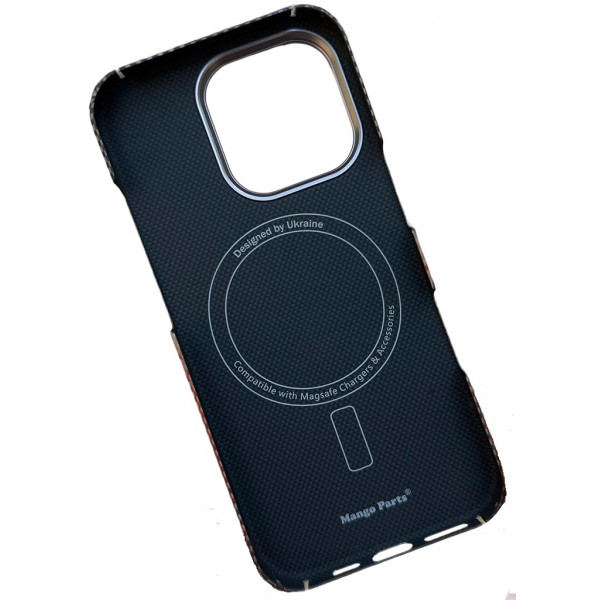  Чохол Carbon Kevlar MagSafe для iPhone 16 Pro Max Black